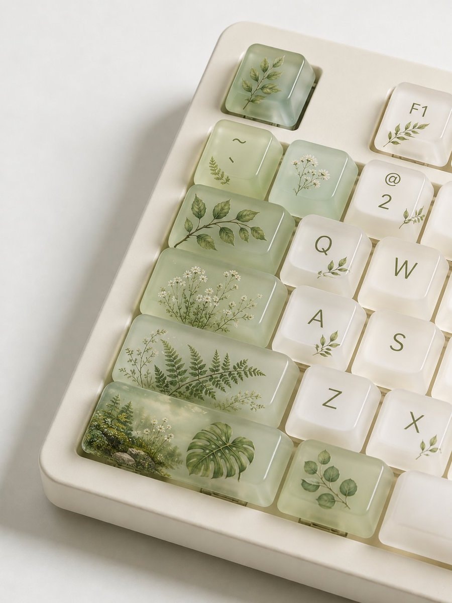 botanical keyboard keycaps