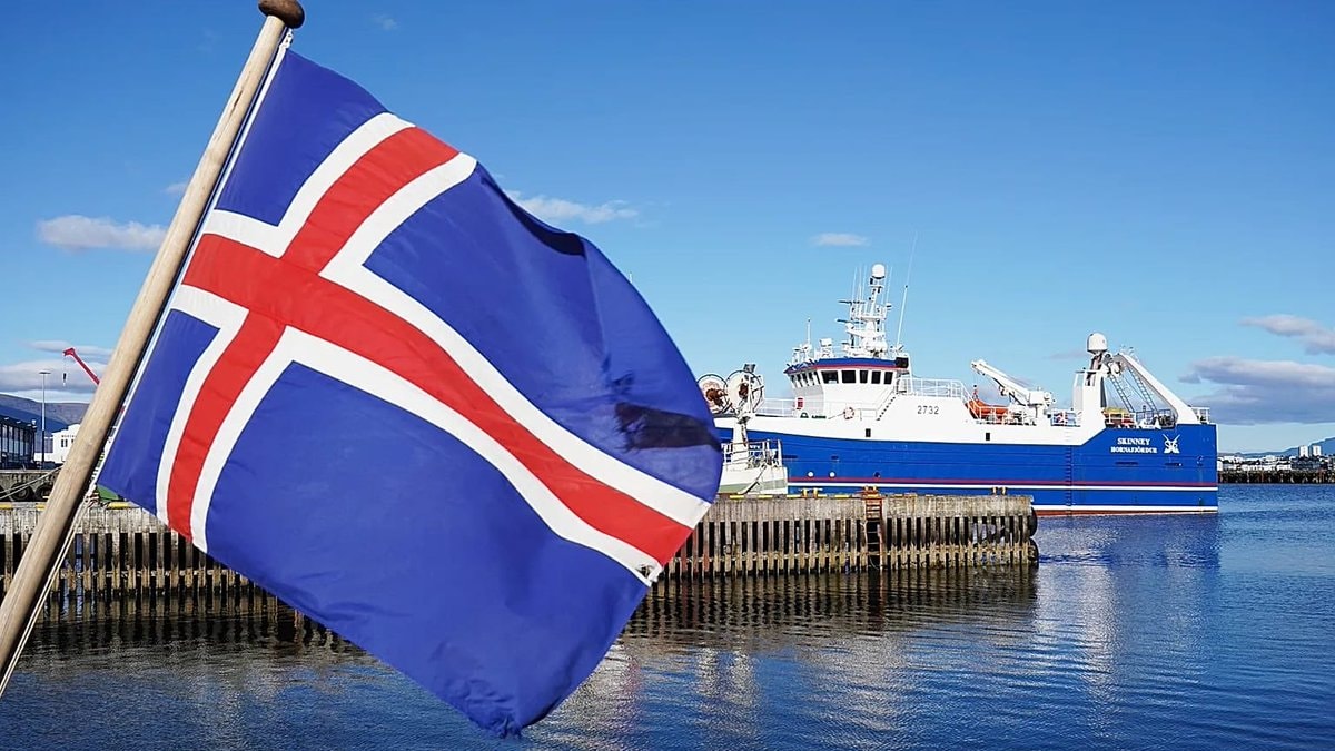 Iceland SKINNEY BORNARFJORDUR flag Iceland SKINNEY BORNARFJORDUR flag