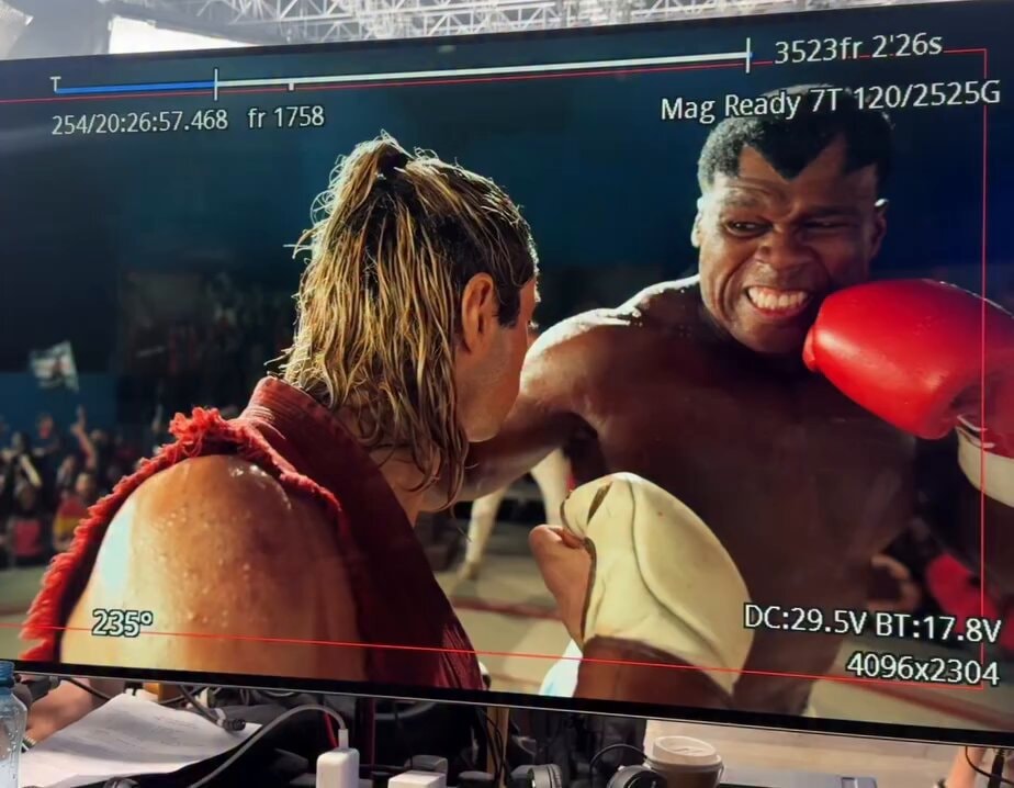 Ken vs Balrog Street Fighter filming