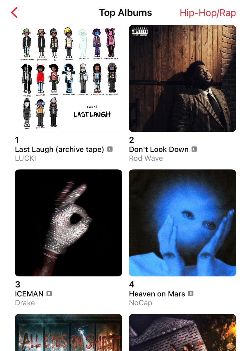 LUCKI Last Laugh charts (photo 2 of 2) LUCKI Last Laugh charts (photo 2 of 2)