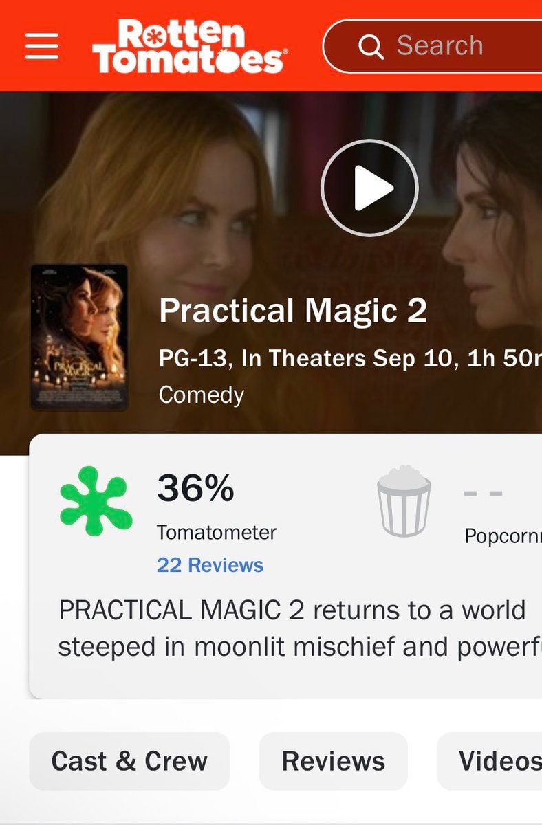 Practical Magic 2 Rotten Tomatoes score (photo 2 of 2)