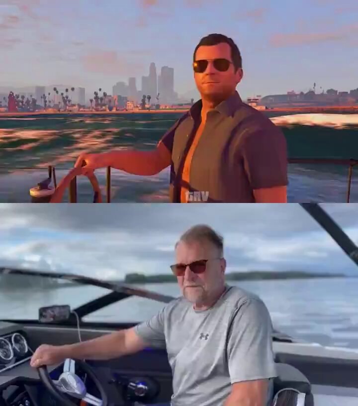 Michael GTA Boat Moment 🥹