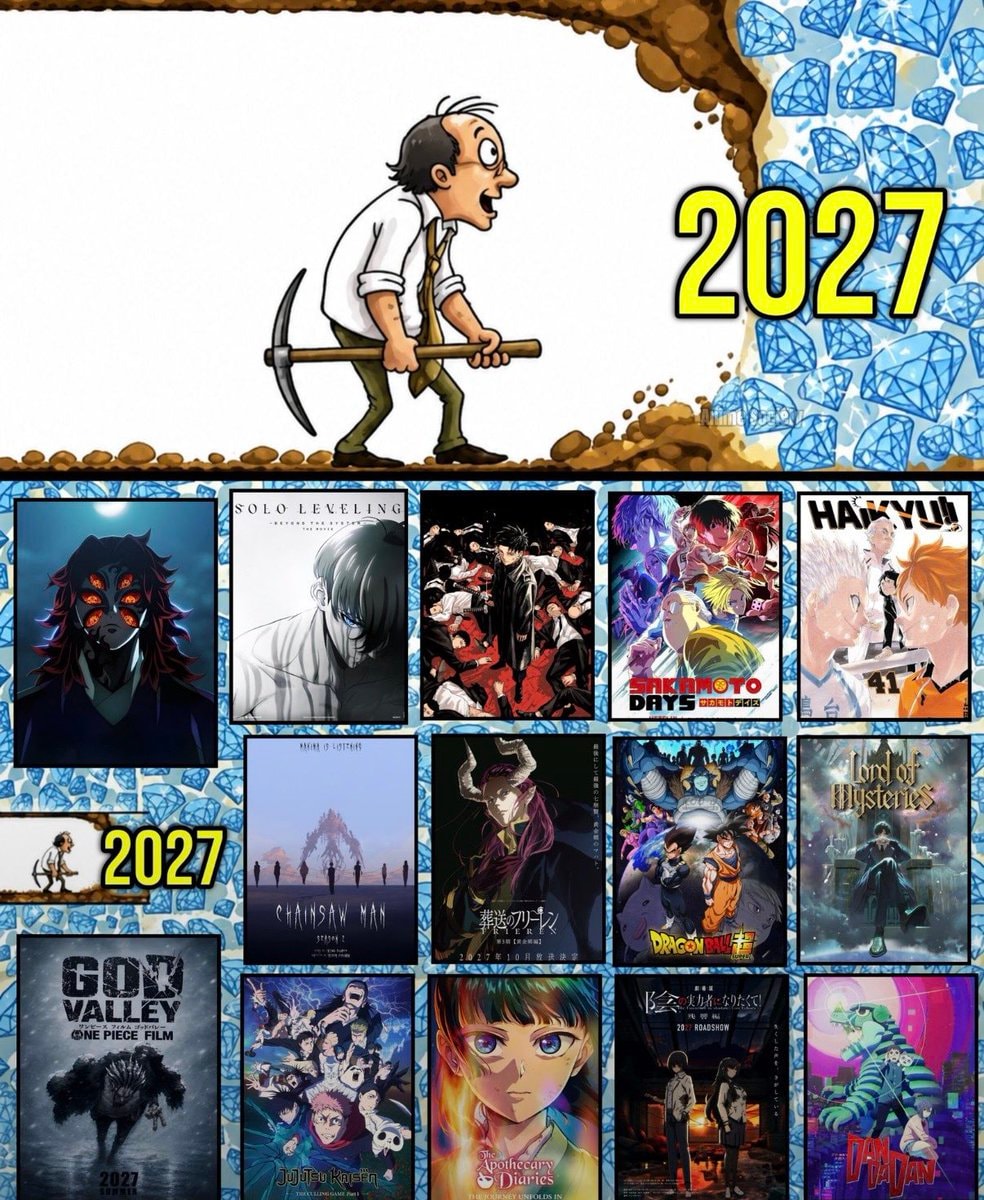 anime and manga poster collage