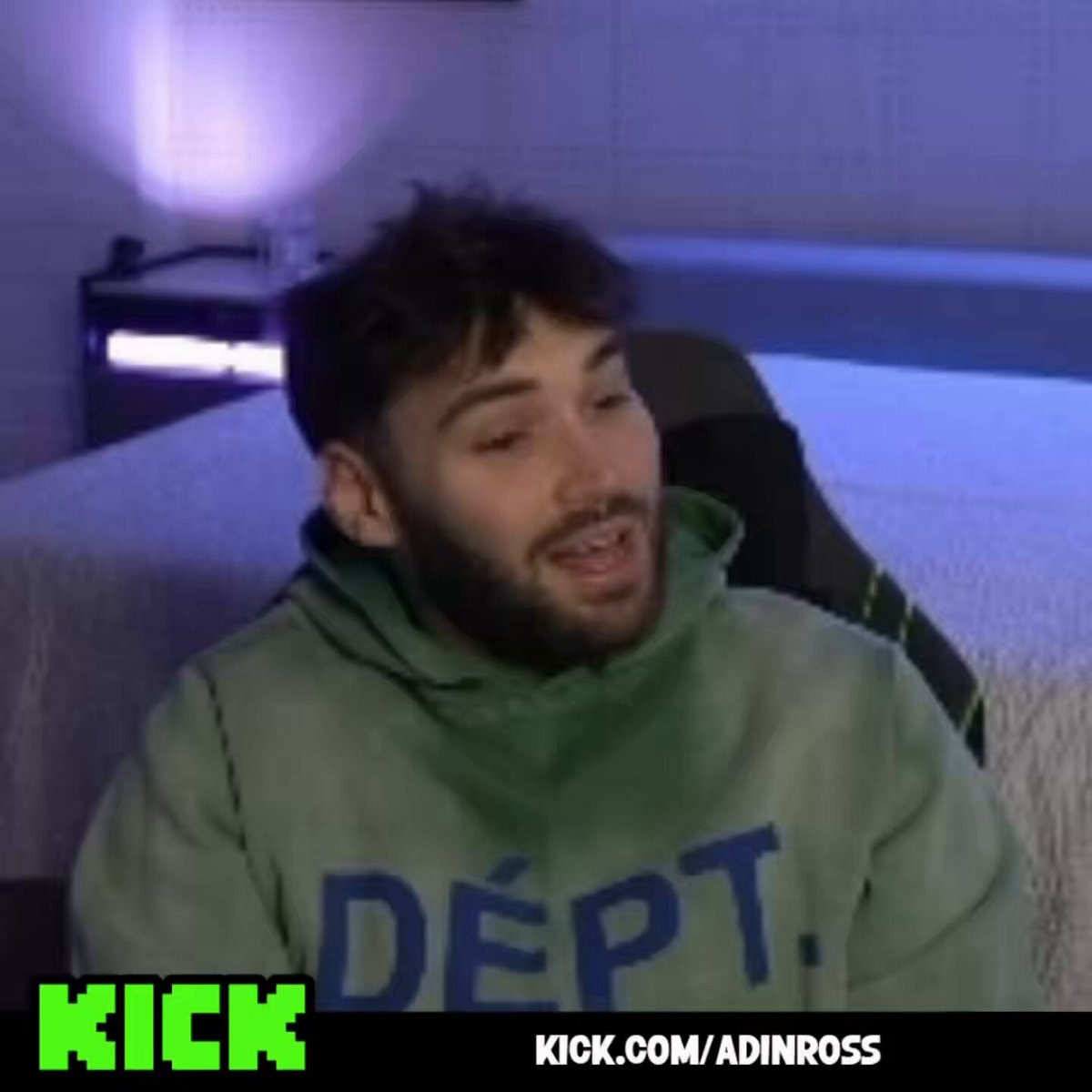 Adin Ross DEPT. hoodie KICK stream