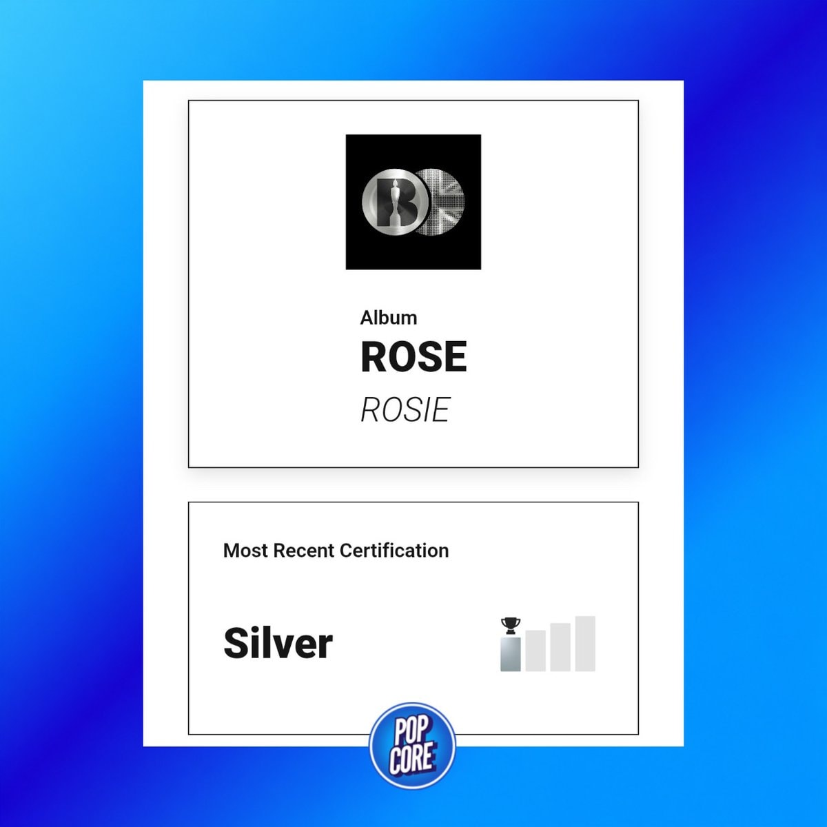 ROSÉ rosie BRIT certified Silver UK (photo 2 of 2)