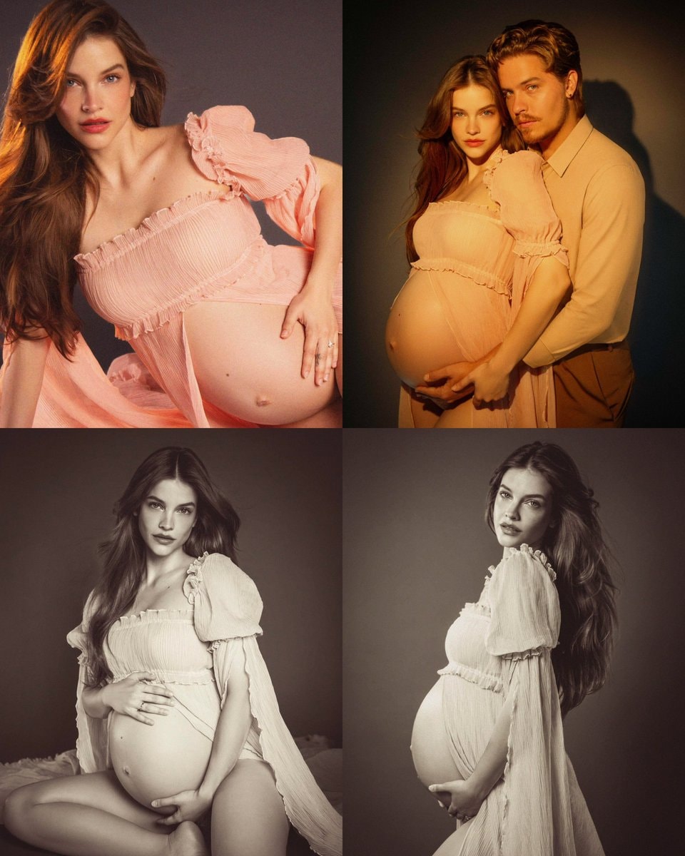 Barbara Palvin maternity photoshoot with Dylan Sprouse