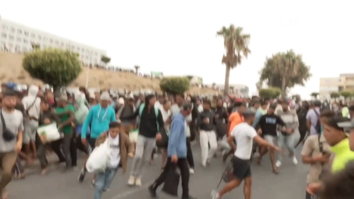 Ceuta migrant reception facility police response