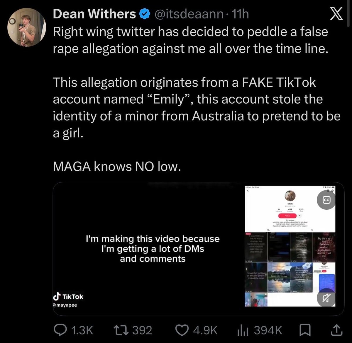 Dean Withers exposes fake TikTok