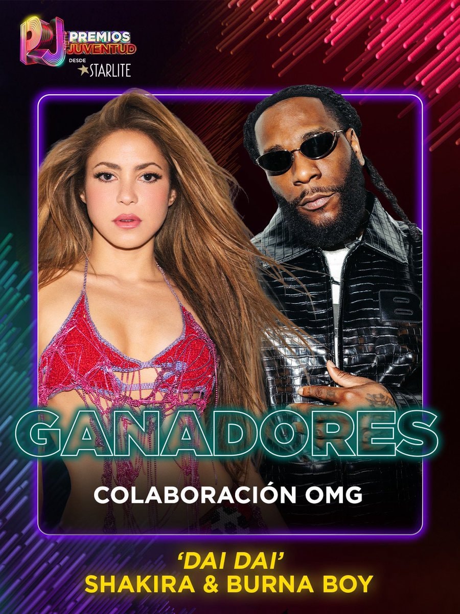 Shakira Burna Boy Premios Juventud 2026