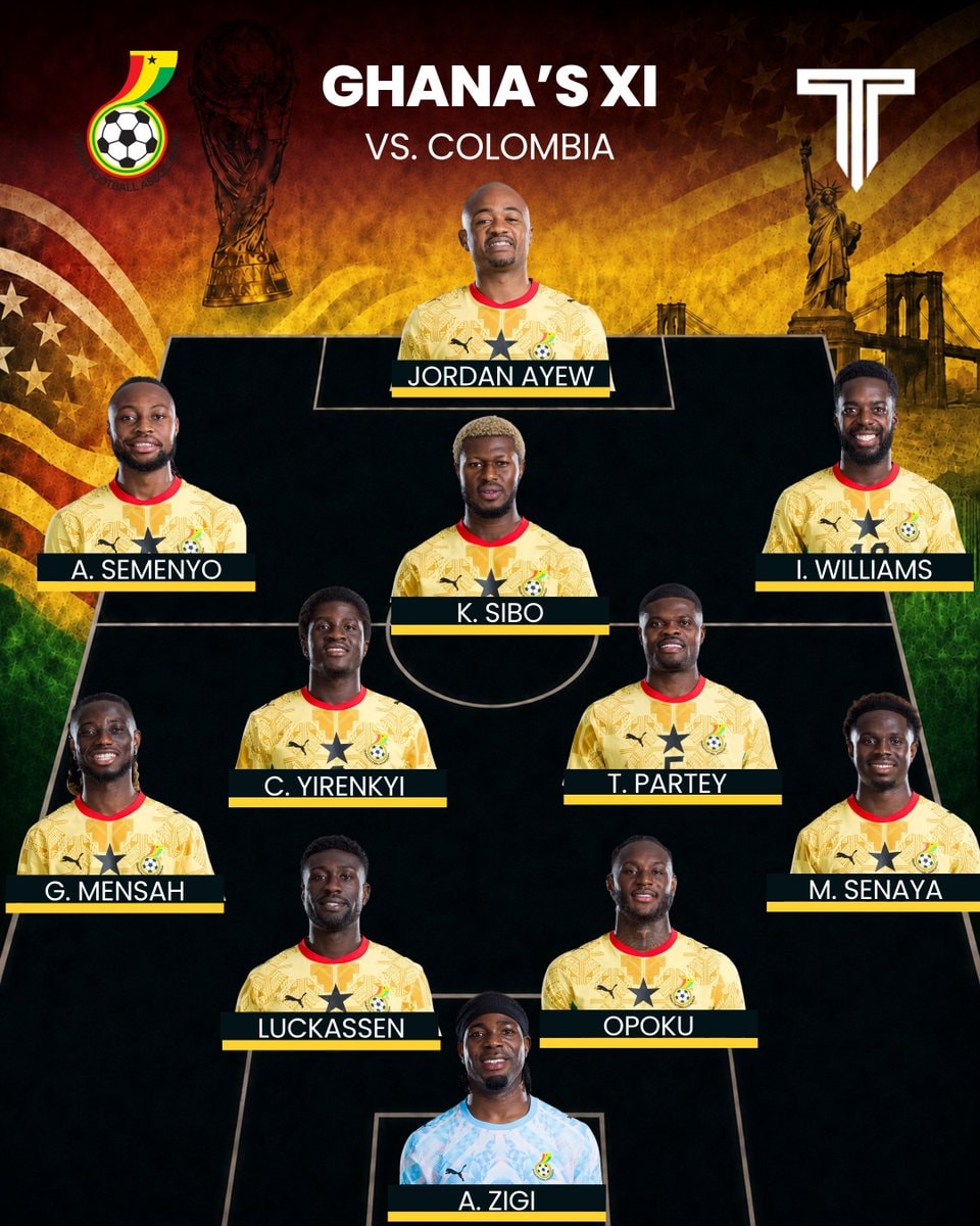 Ghana XI vs Colombia World Cup
