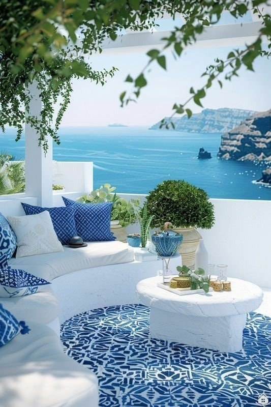 Santorini Greece ocean view