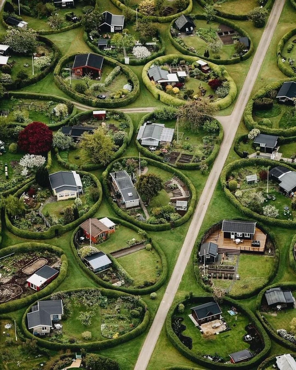 Denmark village aerial view