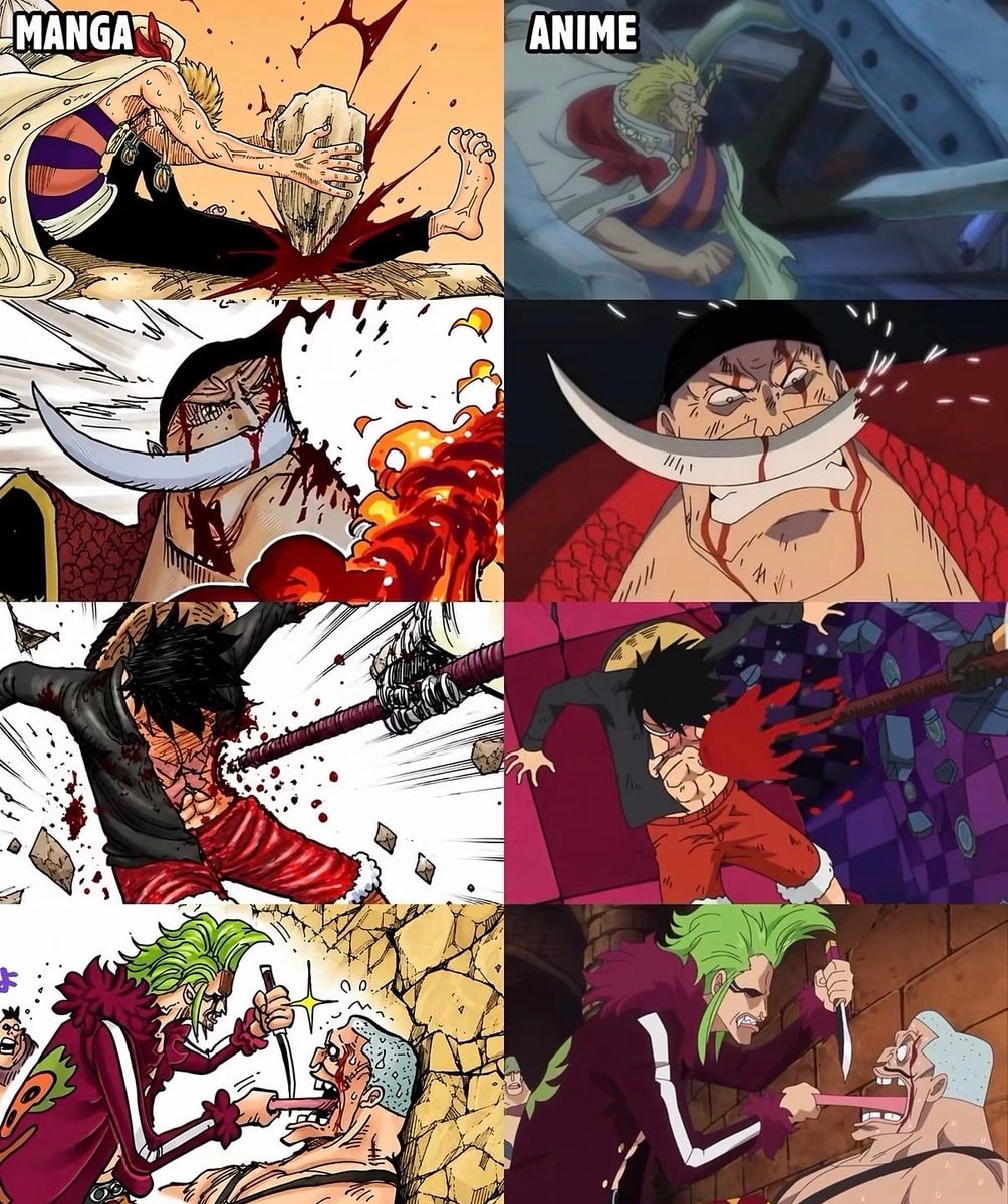 One Piece manga vs anime comparison