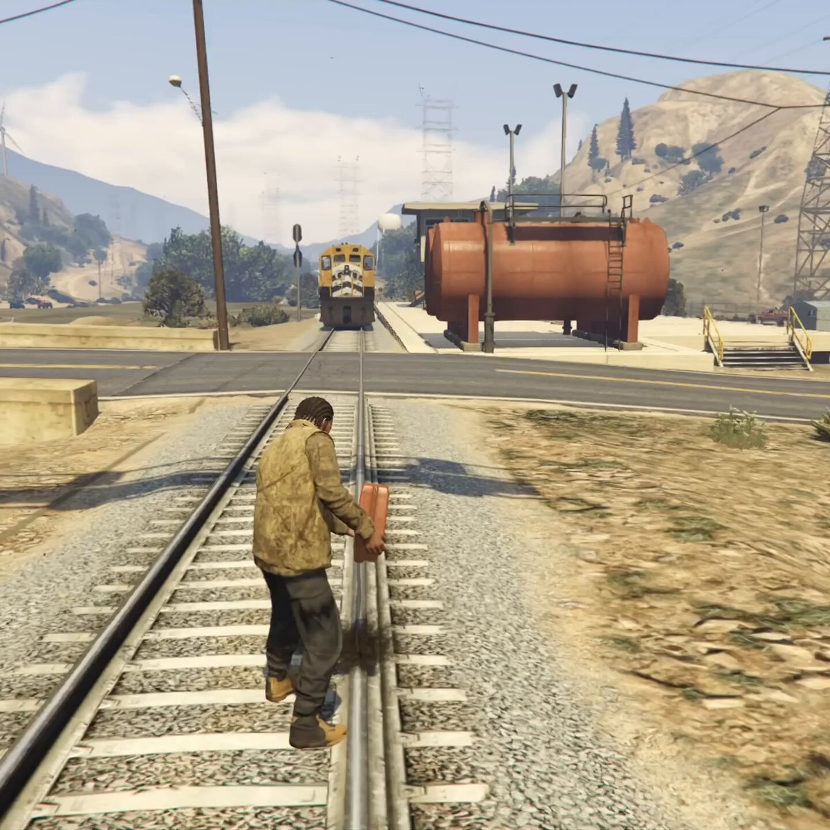 GTA5 train stop challenge