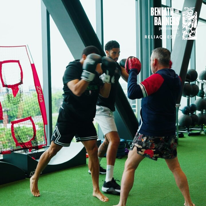 Joe Mazzulla and Jayson Tatum boxing Joe Mazzulla and Jayson Tatum boxing