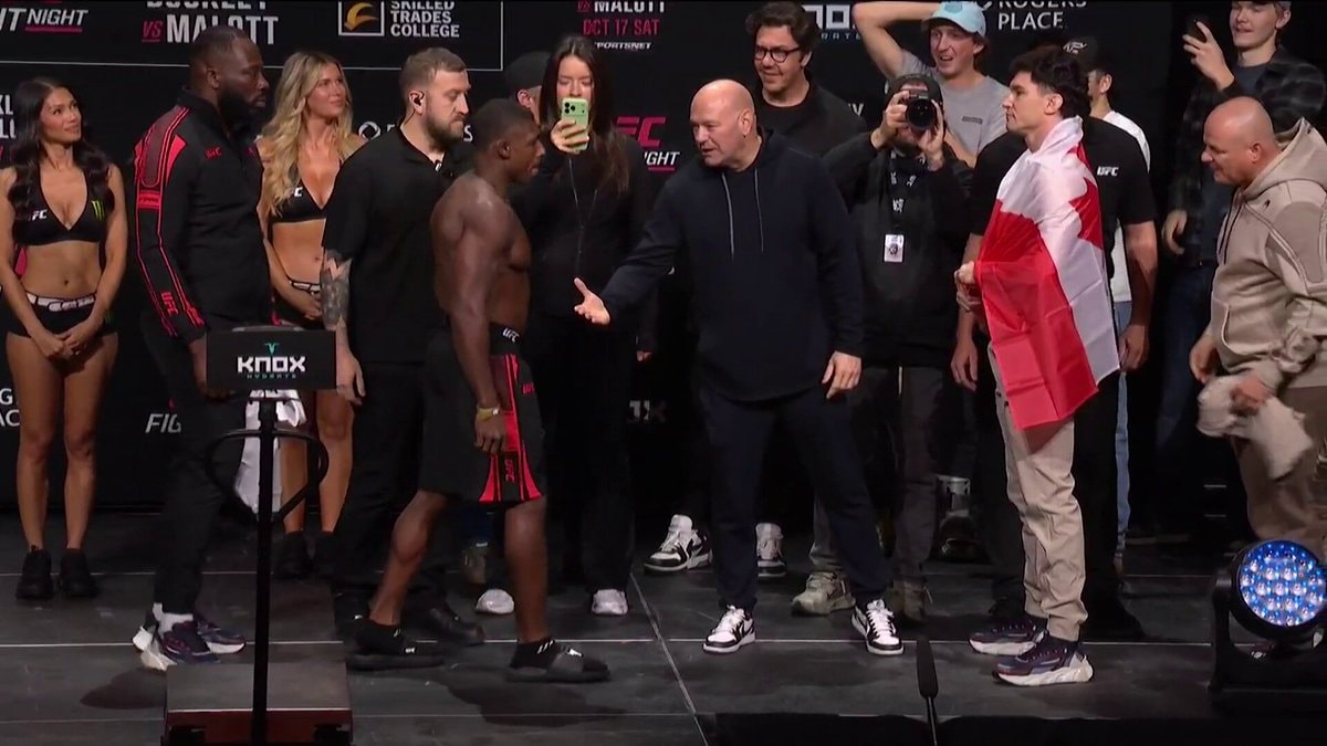 Joaquin Buckley Dana White face-off UFC Edmonton
