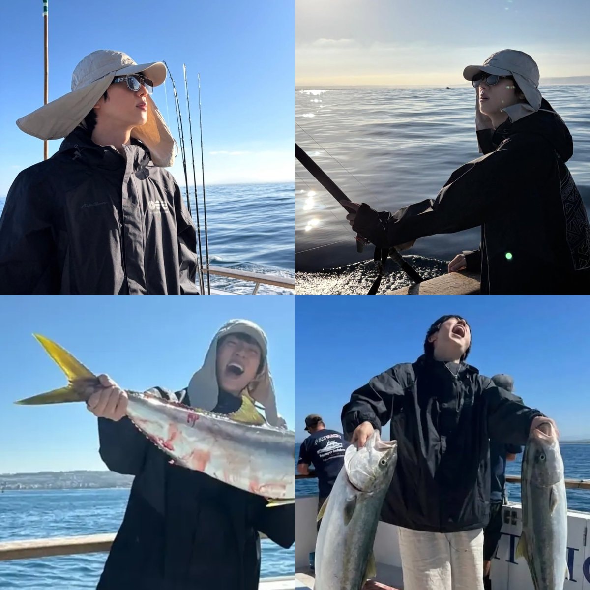 Jin fishing catch happy Jin fishing catch happy