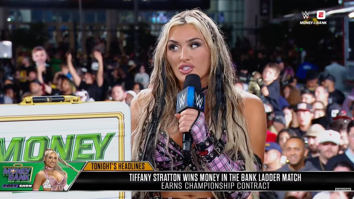 Tiffany Stratton Money in the Bank win