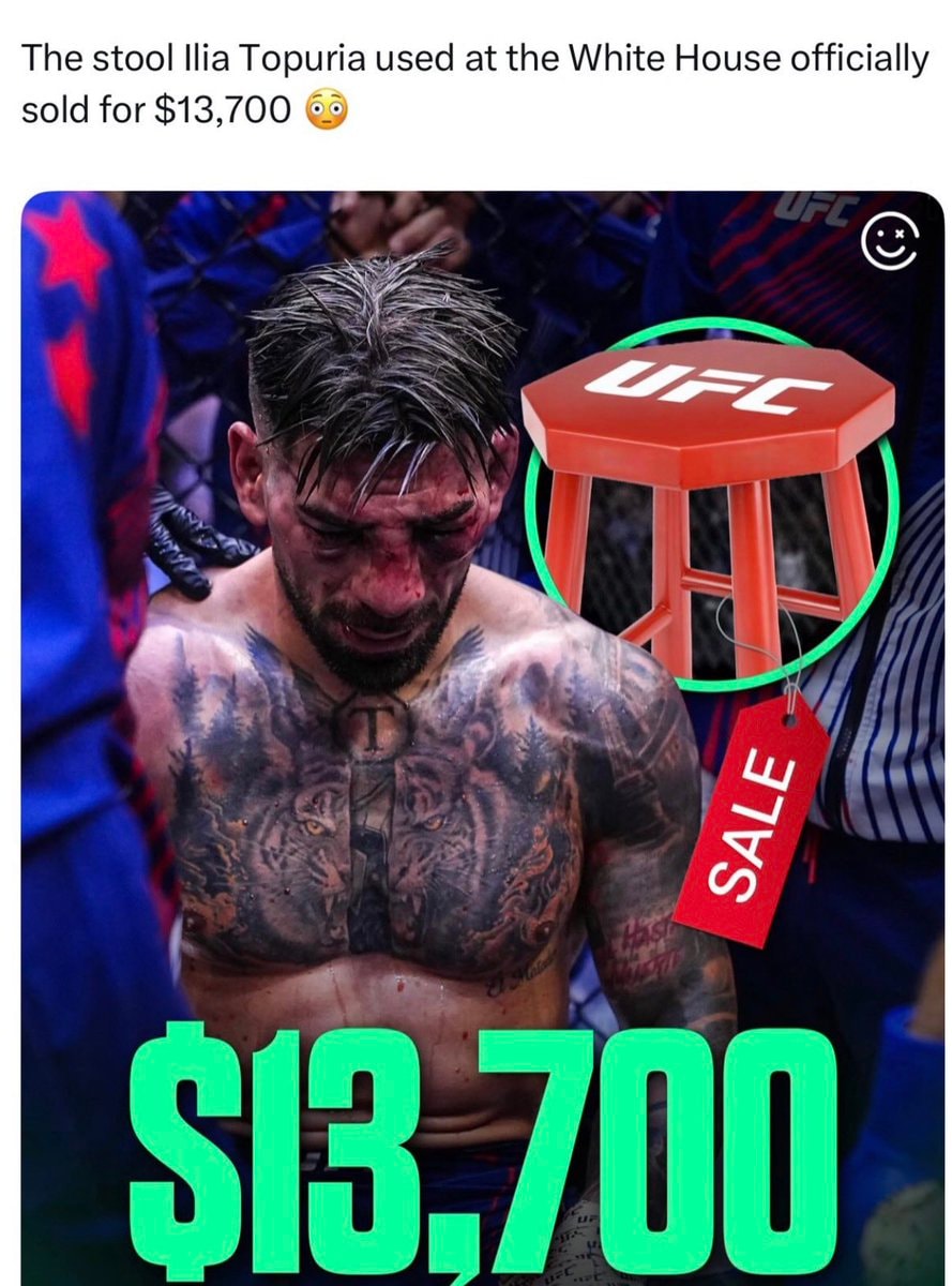 Paddy Pimblett Ilia Topuria stool UFCWhiteHouse (photo 2 of 2)