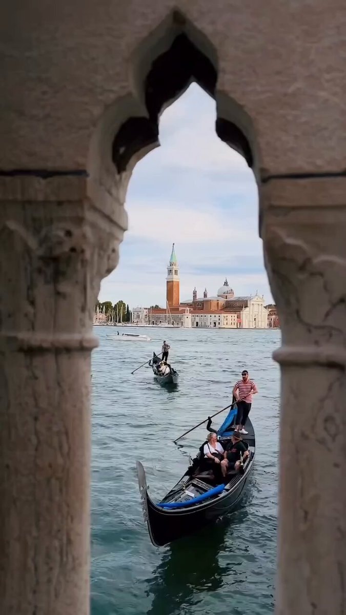 Venice gondolas and San Giorgio Maggiore