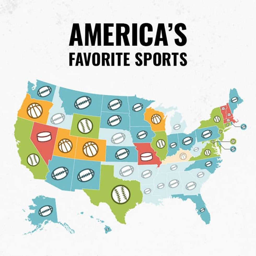 America's Favorite Sports by State! America's Favorite Sports by State!