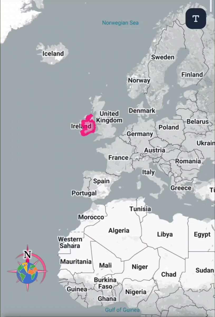 Ireland true size map
