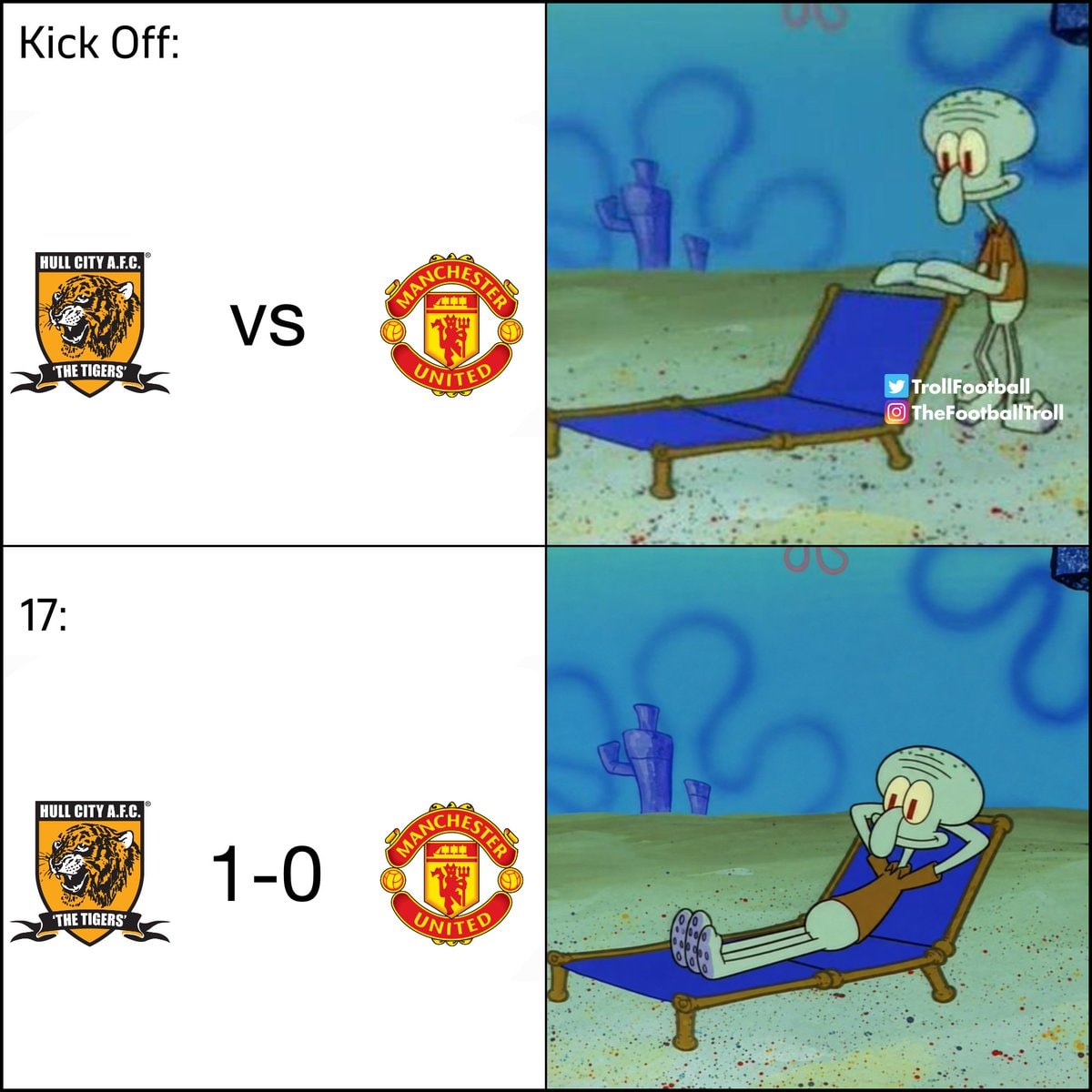 Squidward SpongeBob SquarePants Man United Hull City A.F.C.