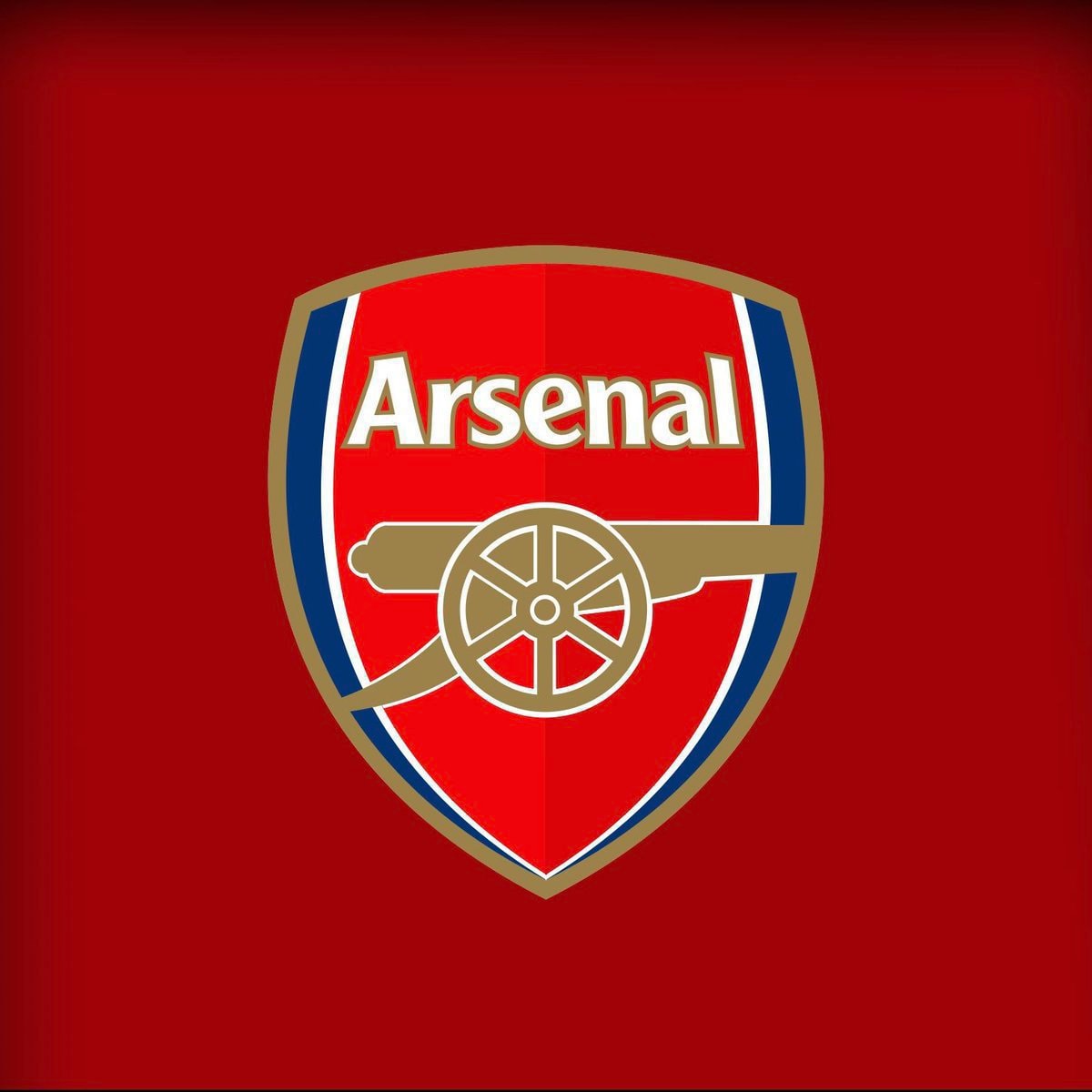 Arsenal crest red background