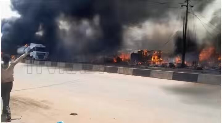 Tanker explosion on Benin-Lagos Expressway
