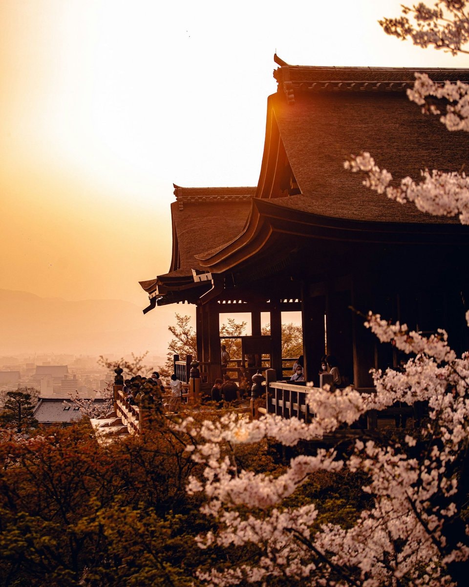 Kyoto temple overlook