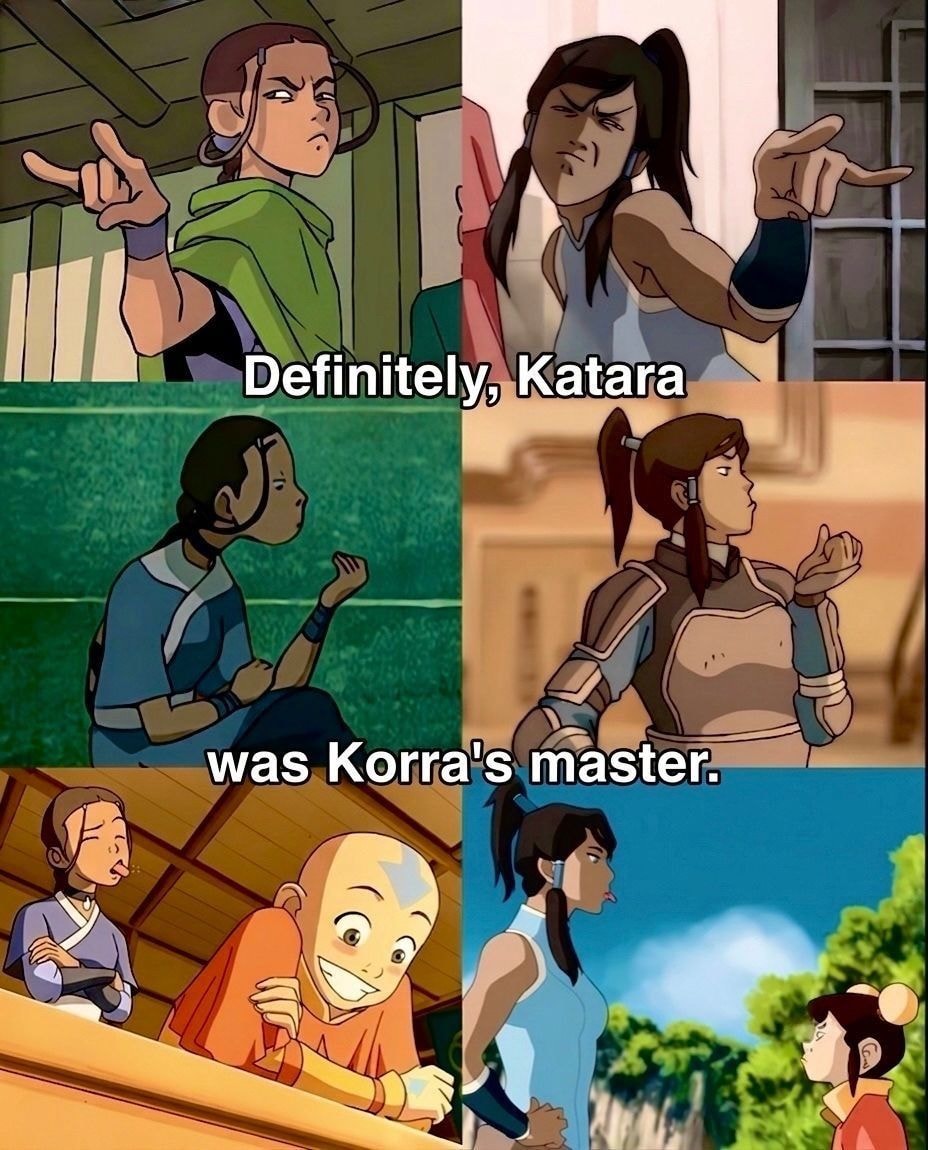 Avatar Korra Katara Aang meme
