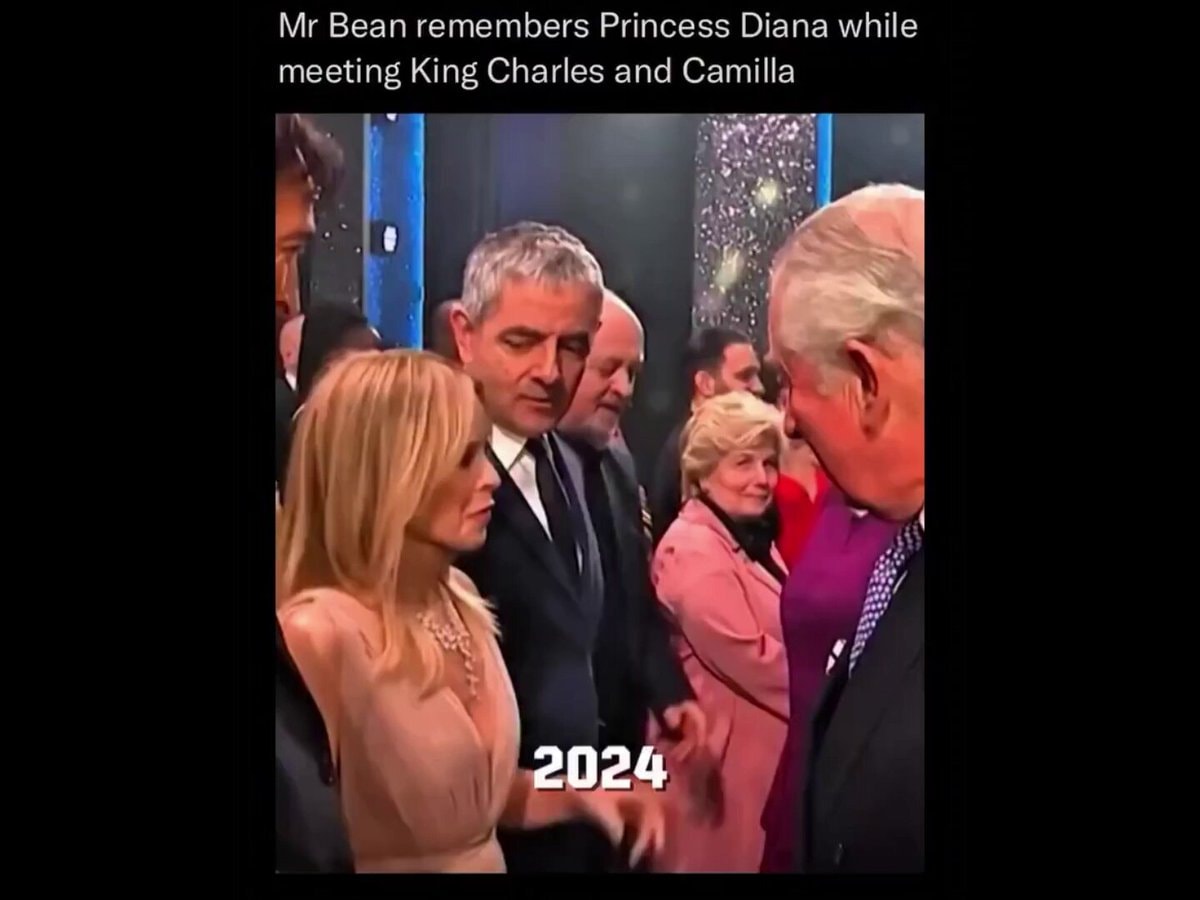 Rowan Atkinson meets Princess Diana 1990s