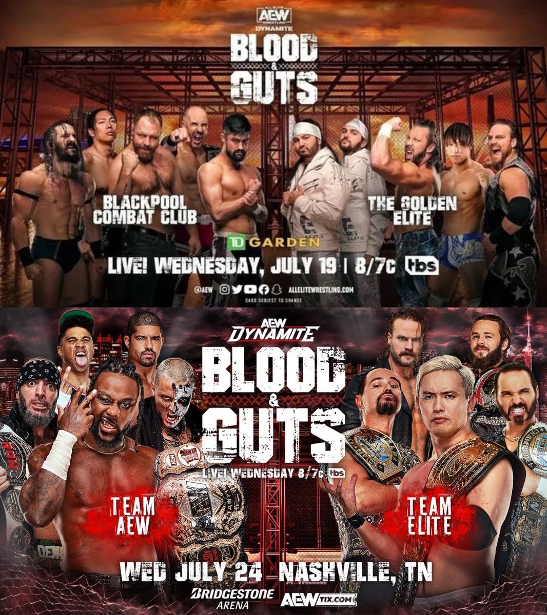 AEW Blood and Guts lineups over the years (photo 2 of 4)
