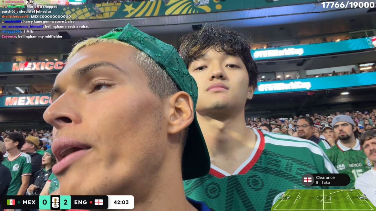 Marlon JasonTheWeen Mexico goal reaction