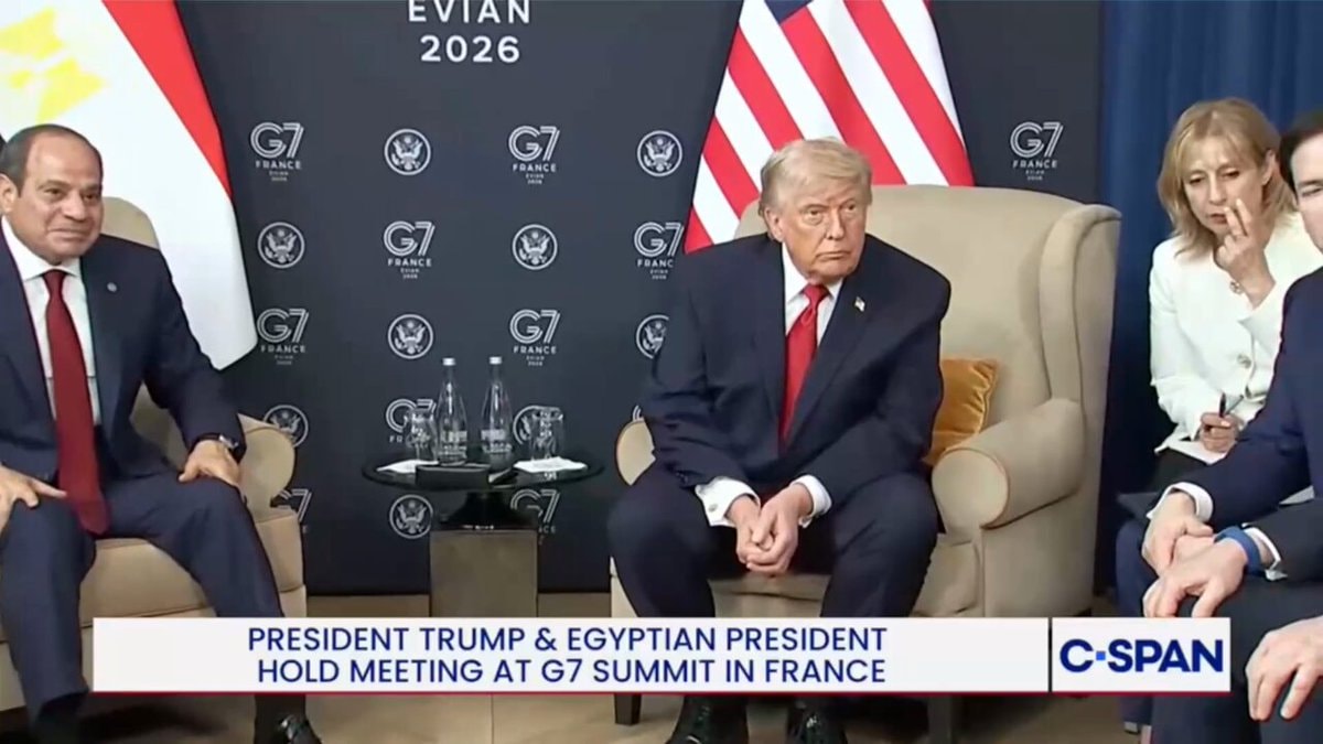 Trump el-Sisi G7 meeting chemistry