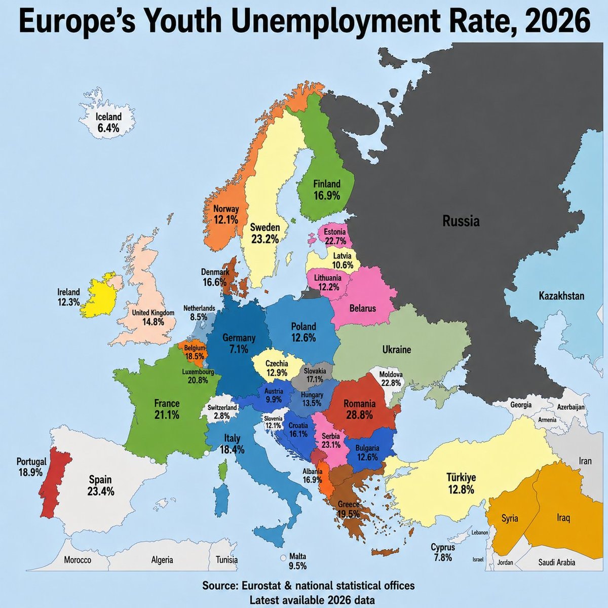 Europe Youth Unemployment Rate 2026 Europe Youth Unemployment Rate 2026