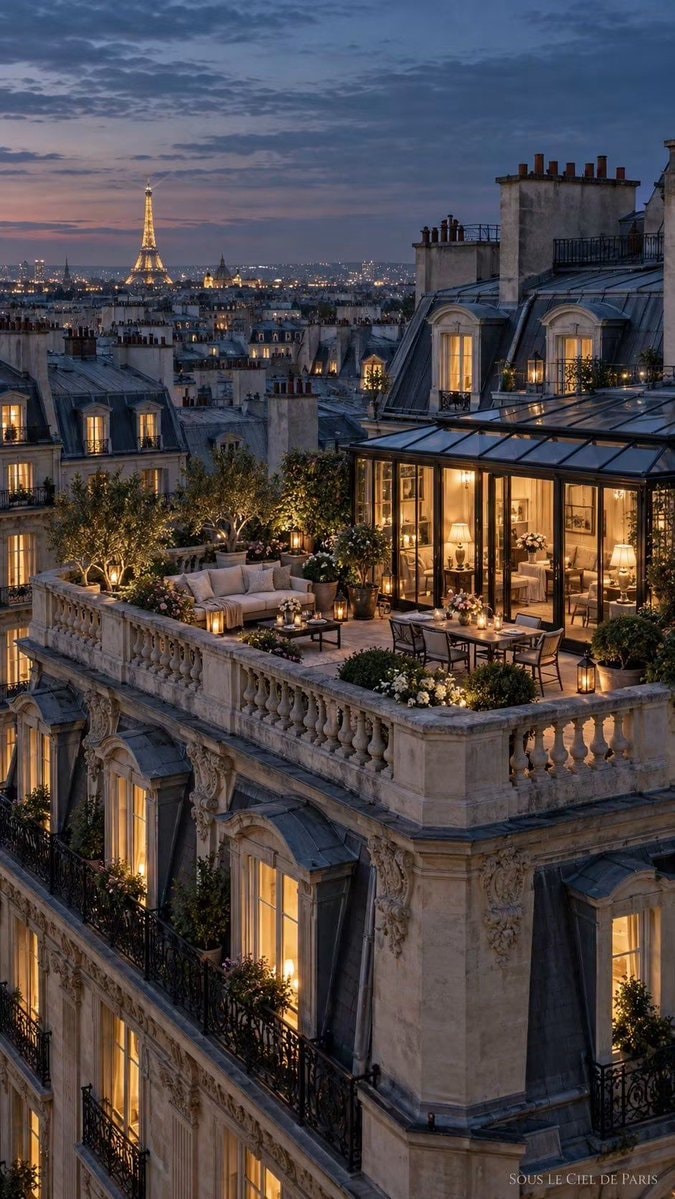 Paris France rooftop terrace