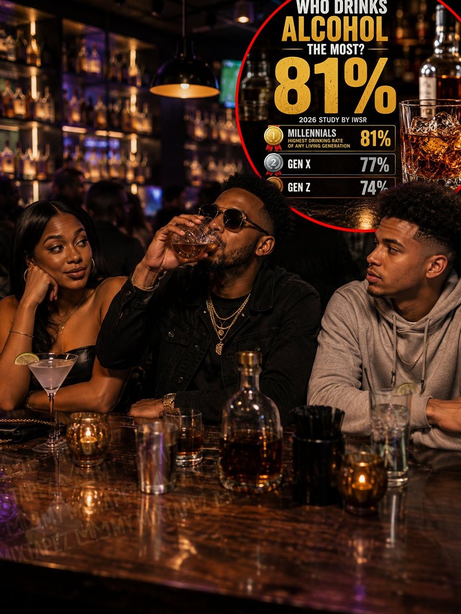 Millennials Gen X Gen Z alcohol rates
