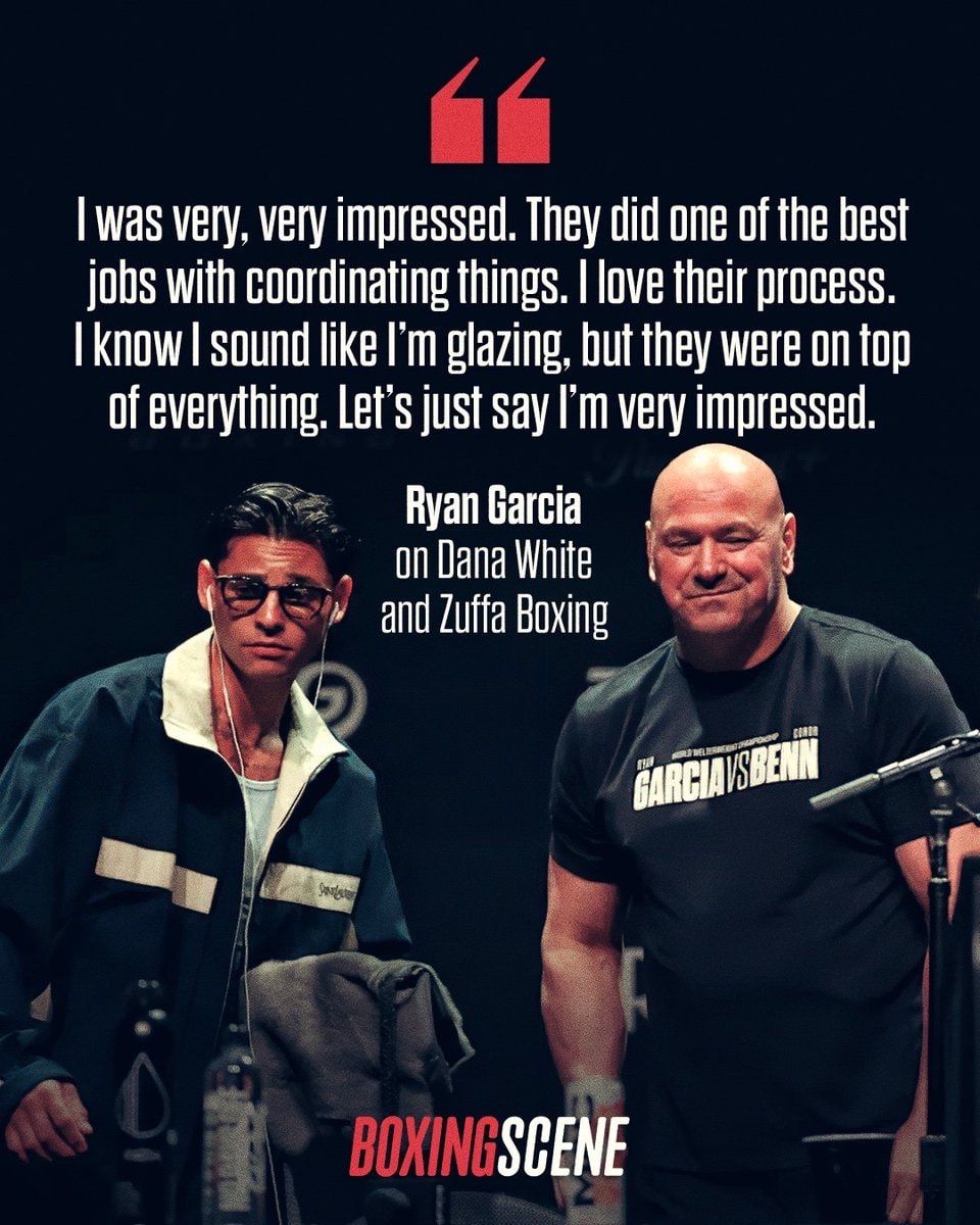 Ryan Garcia praises Dana White Ryan Garcia praises Dana White