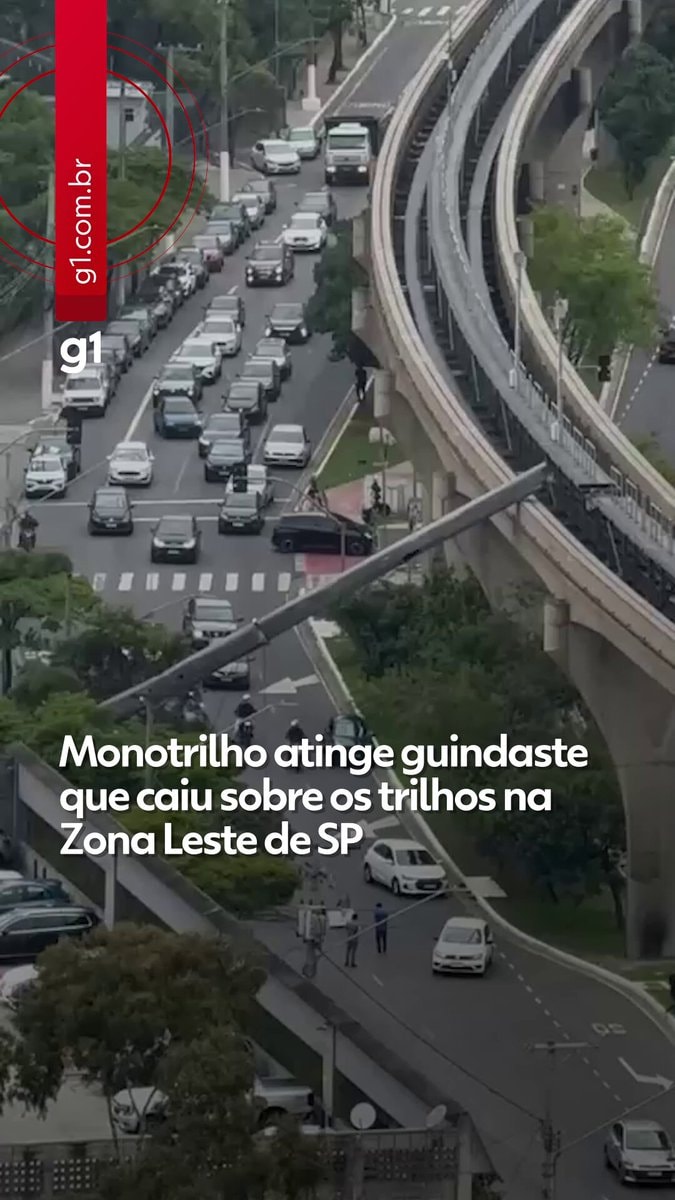 São Paulo monorail crane collision