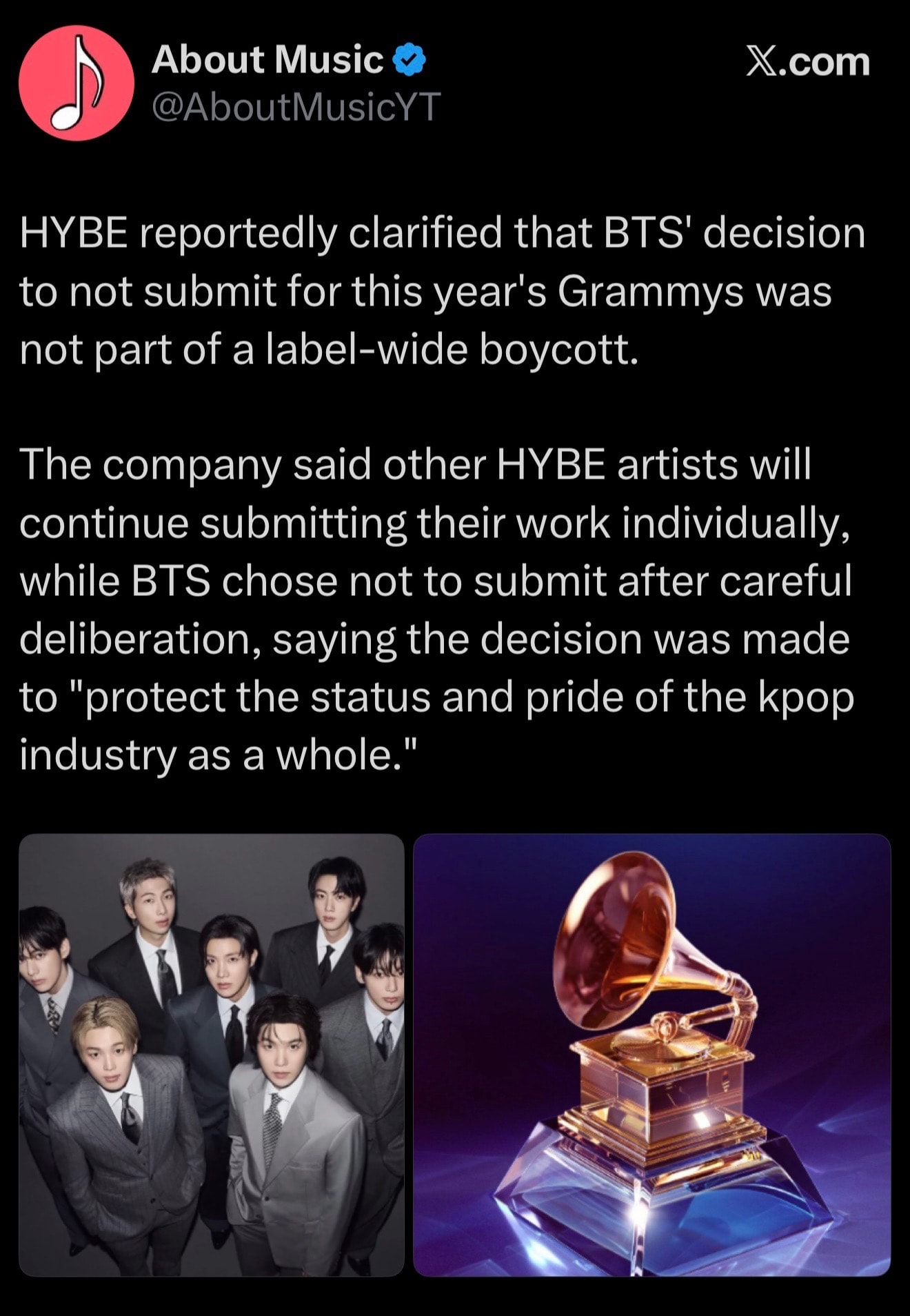 BTS 2027 GRAMMYs decision (photo 3 of 4)