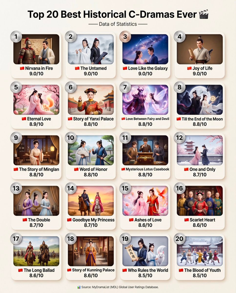 Top 20 Best Historical C-Dramas Ever