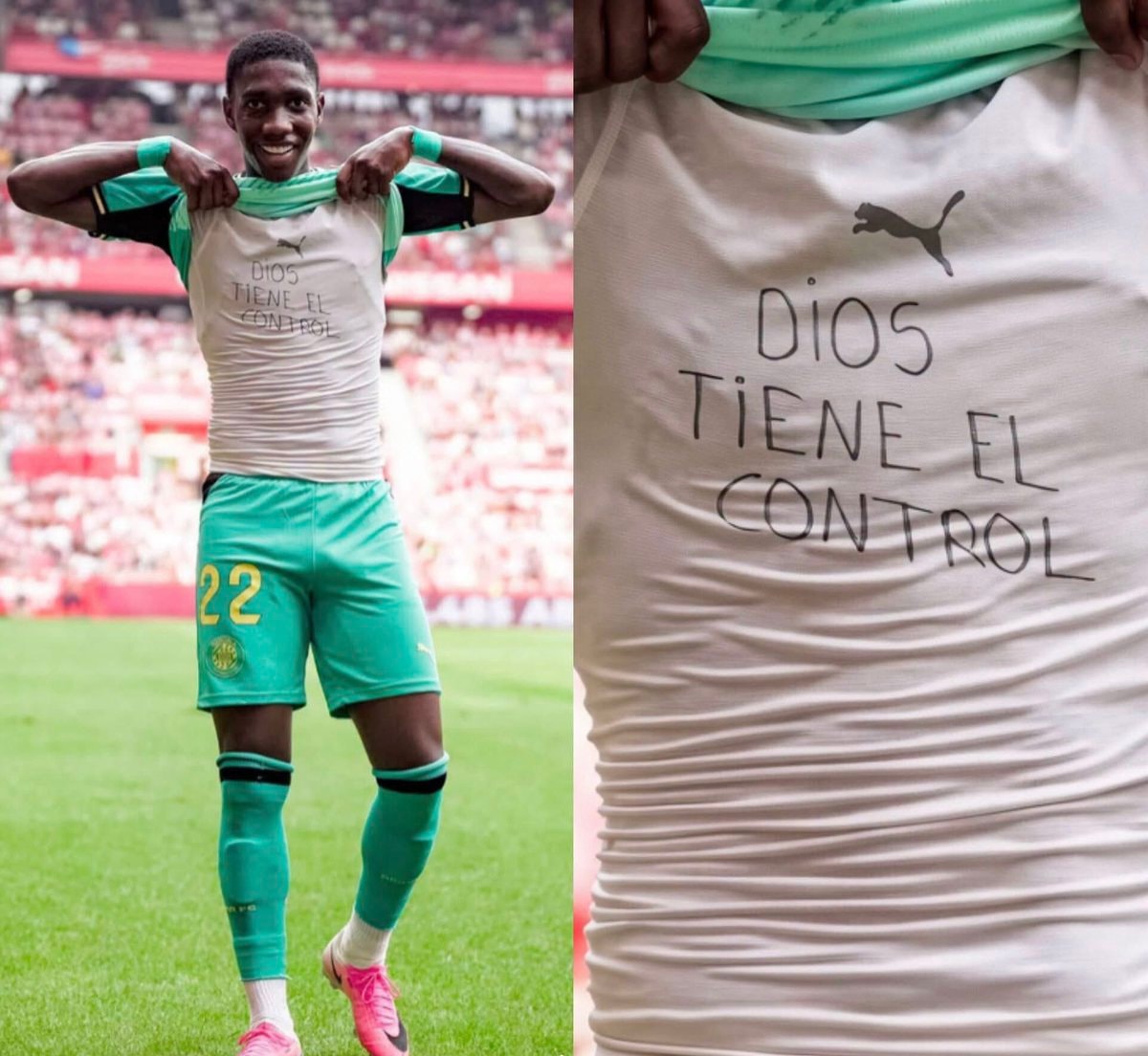 Yaser Asprilla Girona faith message fine