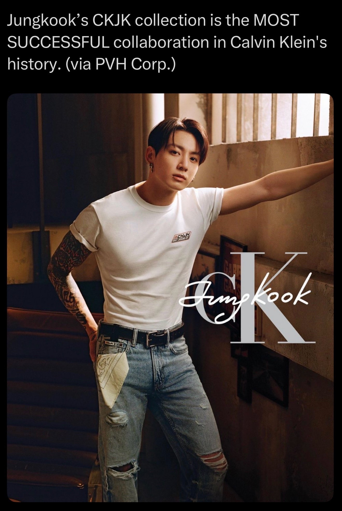 Jungkook CKJK Calvin Klein most successful collab
