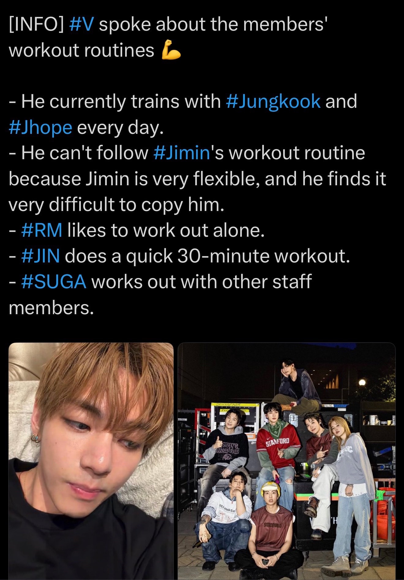 V BTS workout routines V BTS workout routines