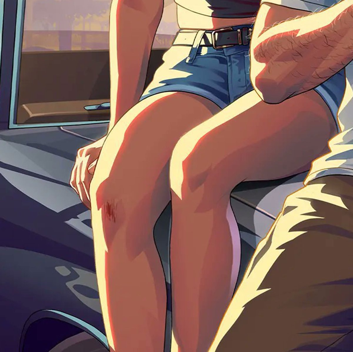 Lucia scraped knees GTA 6 artwork
