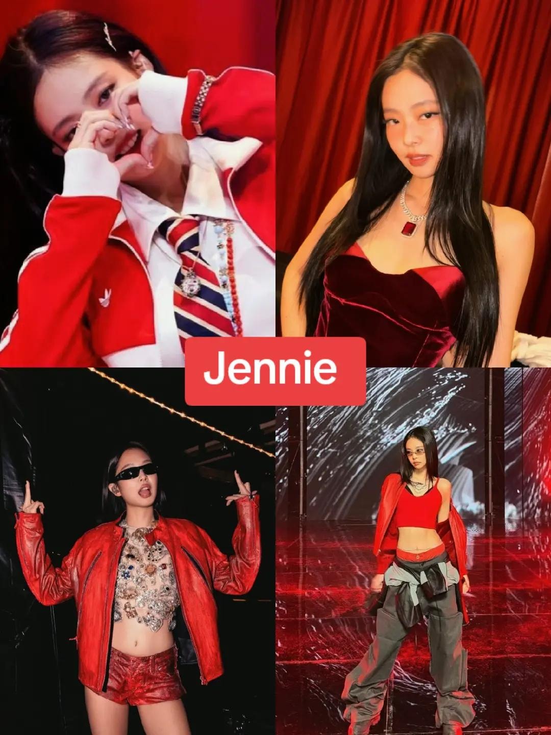 Blackpink members on red edit (photo 4 of 4)
