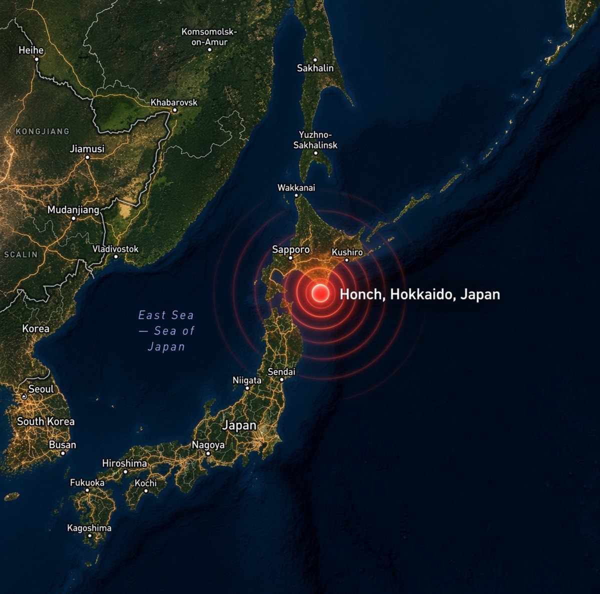 Hokkaido Japan magnitude 6.2 earthquake