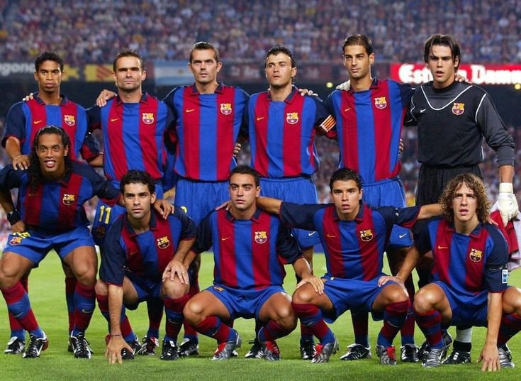 Barcelona players team photo