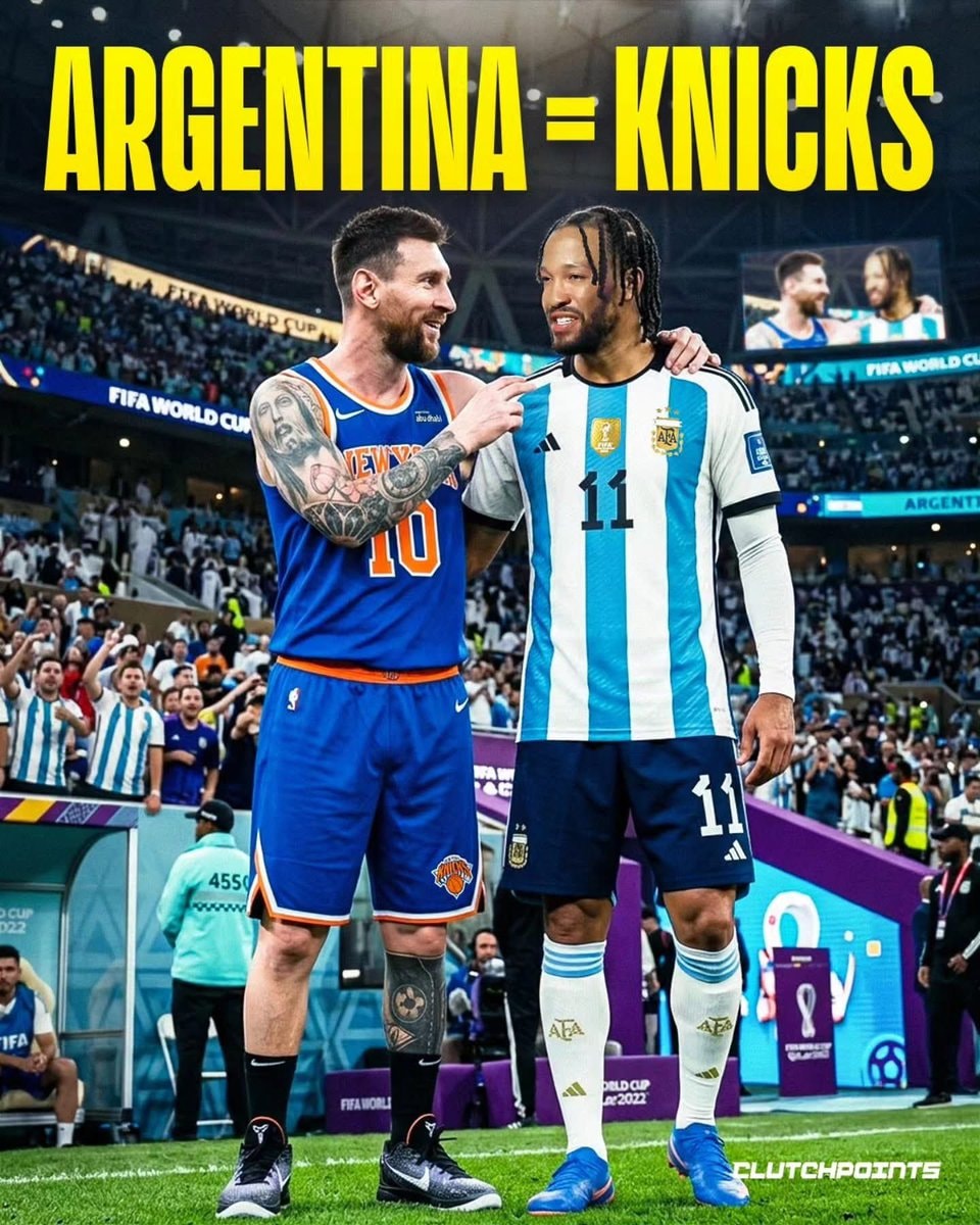 Messi and Brunson swap jerseys